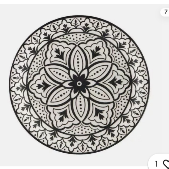 Pandex Melamine 12-piece Dinnerware Set Dishwasher safe indoor & outdoor Black - Picture 6 of 8